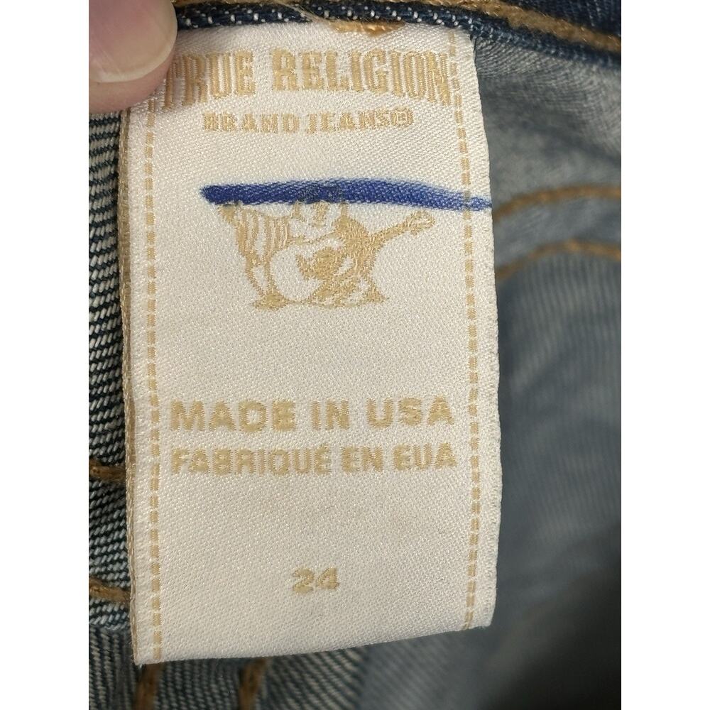 True Religion Jeans‎ Size 24 Denim Brianna Cotton Blue Low Rise Distressed - Picture 14 of 16